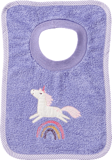 Schlupflätzchen mit Einhorn-Applikation, lila ALANA