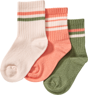 Tennissocken mit Streifen-Muster, grün + rosa + weiß, Gr. 27/29 ALANA