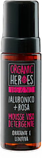 Mousse detergente ialuronico e rosa ORGANIC HEROES
