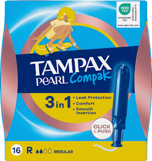 Tampoane cu aplicator Pearl Compak Regular Tampax