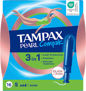 Tampoane cu aplicator Pearl Compak Super Tampax