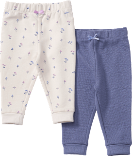Leggings mit Mitwachsfunktion & Blumen-Muster, blau + weiß, Gr. 56 62 ALANA
