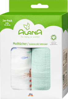 Mulltücher mit maritimem Motiv, 80 x 80 cm ALANA