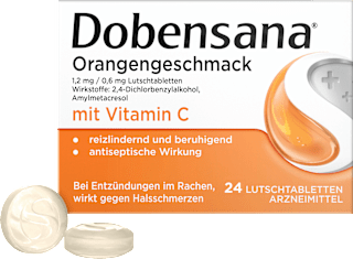 Lutschtabletten Orangengeschmack mit Vitamin C Dobensana