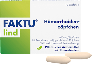 FAKTU lind Hämorrhoidenzäpfchen 400 mg / Zäpfchen FAKTU lind