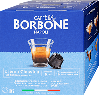Kapszulás kávé Crema Classica, 16 kapszula Caffé Borbone
