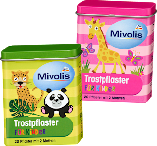 Detské náplasti s veselým motívom zvieratiek Mivolis