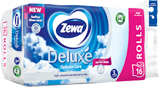 Deluxe Delicate Care toaletni papir - 3-slojni, 2400 listića Zewa