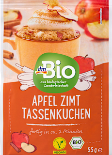 Backmischung Tassenkuchen Apfel Zimt dmBio