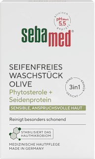 seifenfreies Waschstück mit Olivenöl sebamed