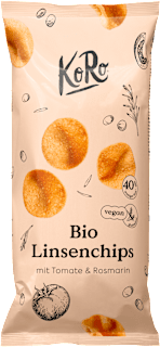 Knabbergebäck Linsenchips Tomate & Rosmarin KoRo
