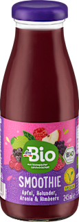 bio smoothie jablko, malina, aronie a černý bez dmBio