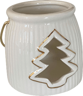 Keramikwindlicht weiß (8 cm) Dekorieren & Einrichten