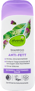 Shampoo Anti Fett Brennnessel, Zitronenmelisse alverde NATURKOSMETIK