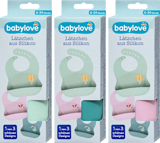 Lätzchen aus Silikon sortiert babylove