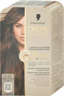 Farba na vlasy - 5-60 svetlá čokoládová hnedá Schwarzkopf CREME SUPREME