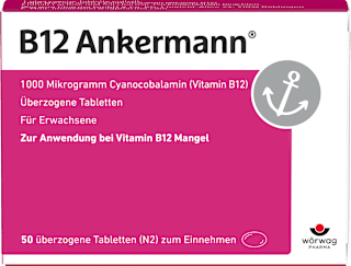 B12 Ankermann Tabletten 1000mcg Cyanocobalamin (Vitamin B12) B12 Ankermann Vital