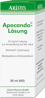 Apocanda-Lösung 10 mg /ml Clotrimazol zur Anwendung auf der Haut ARISTO