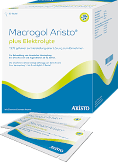 Macrogol ARISTO plus Elektrolyte Beutel 50 x á 13,72 g Pulver zur Herstellung einer Lösung zum Einnehmen ARISTO