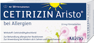 Cetirizin ARISTO bei Allergien,10 mg Cetirizindihydrochlorid Filmtabletten ARISTO