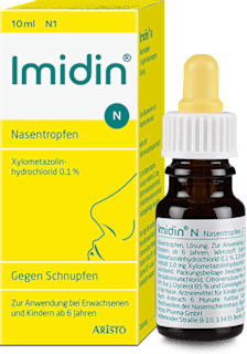 Imidin N Nasentropfen 1 mg/ml Xylometazolinhydrochlorid Nasentropfen, Lösung ARISTO