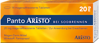 Panto ARISTO bei Sodbrennen 20 mg Pantoprazol magensaftresistente Tabletten ARISTO