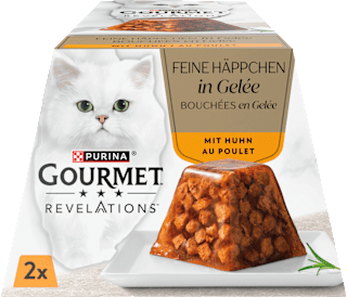 Nassfutter Katze Revelations Feine Häppchen in Gelée mit Huhn Purina Gourmet