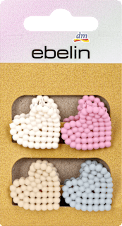 Detské štipce do vlasov - srdiečka ebelin