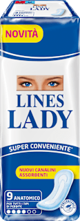 Assorbenti Lady anatomici distesi LINES