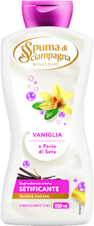 Bagnodoccia crema setificante con vaniglia e perle di seta Spuma di Sciampagna