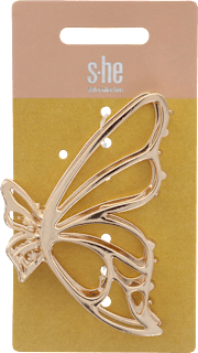 Mollettone a farfalla in metallo dorato s-he stylecollection