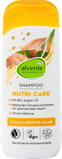 šampon na vlasy Nutri Care bio arganový olej a bio jojobový extrakt alverde NATURKOSMETIK