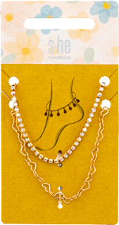 Fußkette gold mit Herzchenanhänger s-he stylecollection