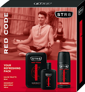 Zestaw upominkowy woda toaletowa i dezodorant Red Code STR8