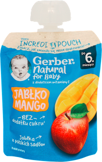 Pauč - jabuka i mango, 6m+ Gerber