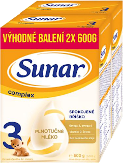 pokračovací mléčná kojenecká výživa 3 Complex 12m 2x600 g Sunar