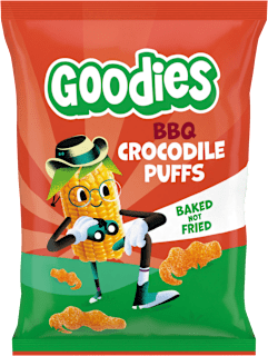 křupky krokodýli s příchutí BBQ Goodies