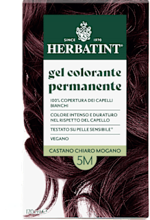 Gel colorante permanente 5M castano chiaro mogano HERBATINT