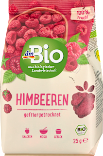 Trockenfrüchte Himbeeren gefriergetrocknet dmBio