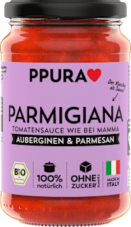 Tomatensauce, Parmigiana, Auberginen & Parmesan PPURA