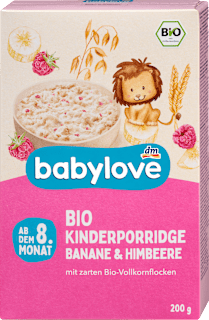 Детска био каша Банан и малини, 8+м babylove