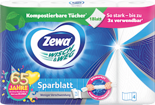 Küchenrolle Wisch&Weg Sparblatt (4x74 Blatt) Zewa