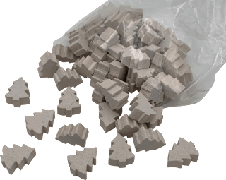 Streudeko, Tannen aus Holz, weiß Dekorieren & Einrichten