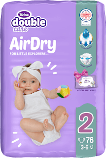 double care AirDry pelene 2 mini (3 - 6kg) Violeta