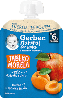 Mus owocowy jabłko, morela po 6. miesiącu życia Gerber