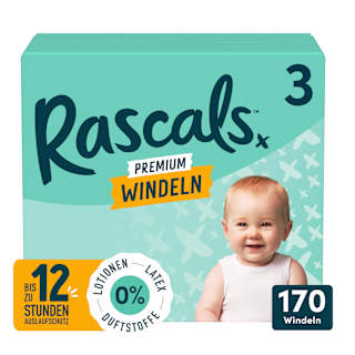 Windeln Premium Gr. 3 (6-11 kg), Monatsbox Rascals