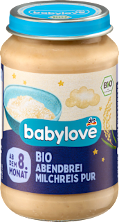 Bio mlečna kašica z rižem, po dopolnjenem 8. mesecu starosti babylove