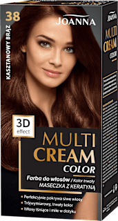Farba do włosów Multi Cream Color 38 Kasztanowy Brąz JOANNA