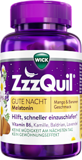Wick ZzzQuil Gute Nacht Weichgummis Mango & Banane Geschmack 60 St WICK