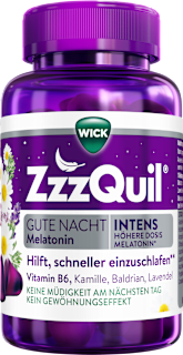 Wick ZzzQuil Gute Nacht Intens Weichgummies, Waldfruchtgeschmack 60 St WICK